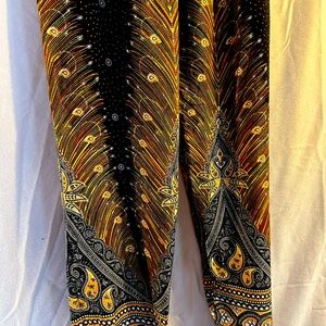 Thai Boho Gypsy Drawstring Pants. Size Small.